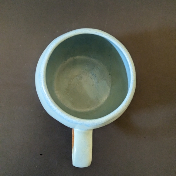 ✨10/$15✨ Two-tone blue brown pottery mug round - Picture 4 of 4
